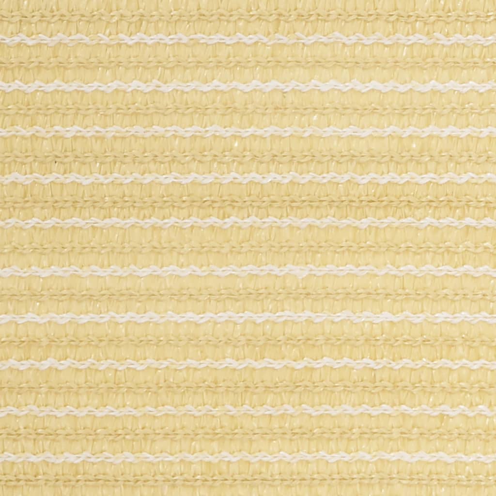 vidaXL Parawan balkonowy, beżowy, 75x600 cm, HDPE