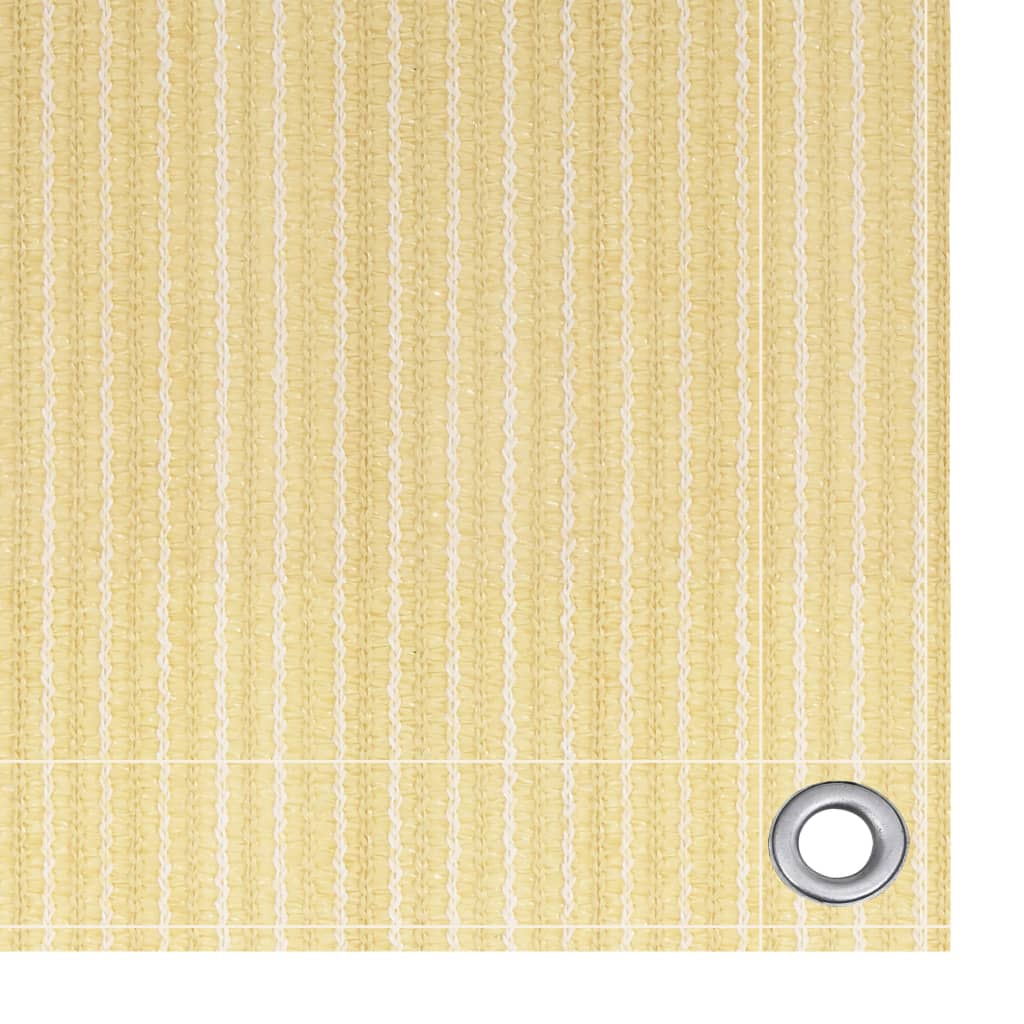 vidaXL Parawan balkonowy, beżowy, 75x600 cm, HDPE