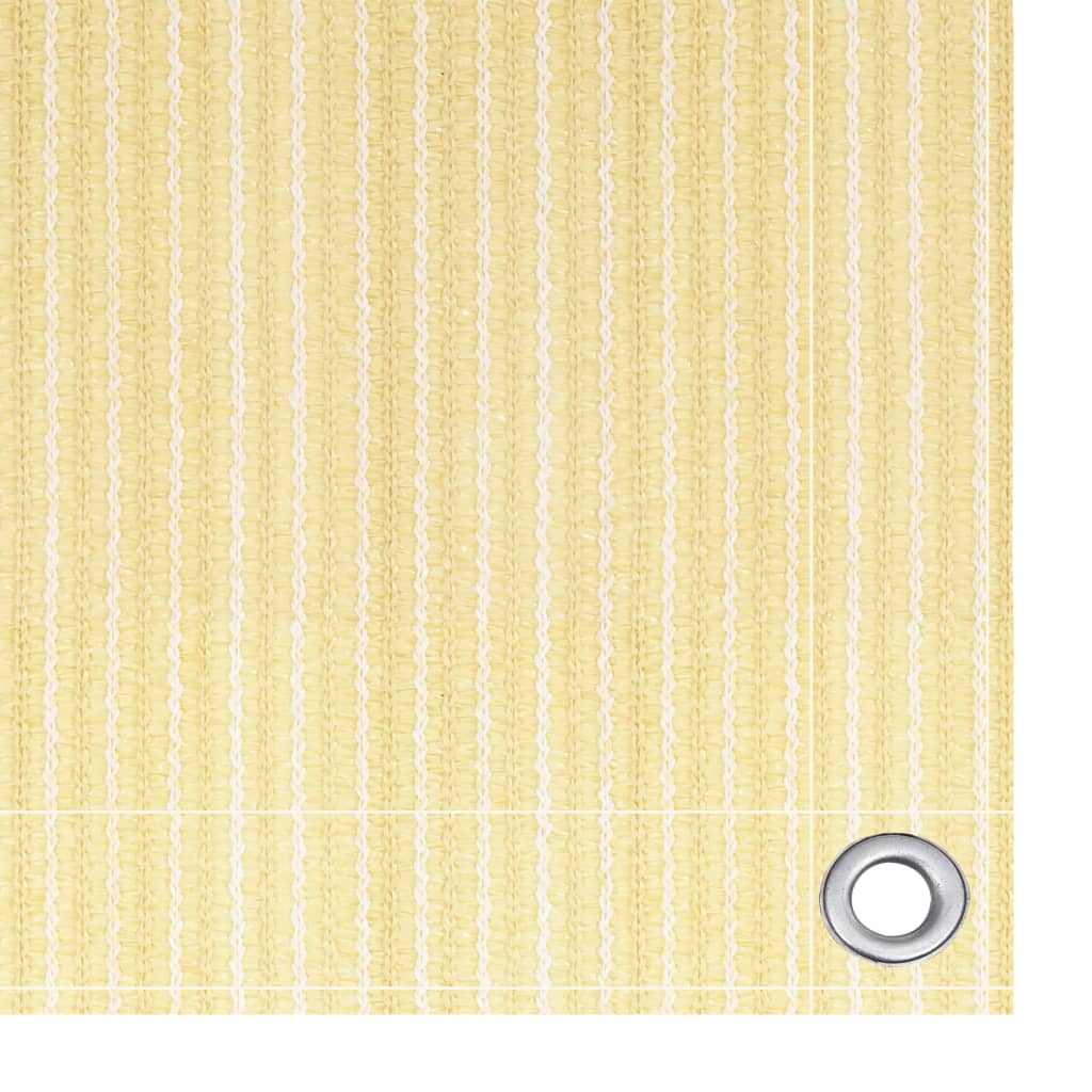vidaXL Parawan balkonowy, beżowy, 90x500 cm, HDPE