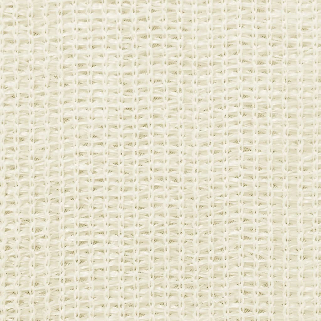 vidaXL Parawan balkonowy, kremowy, 75x500 cm, HDPE