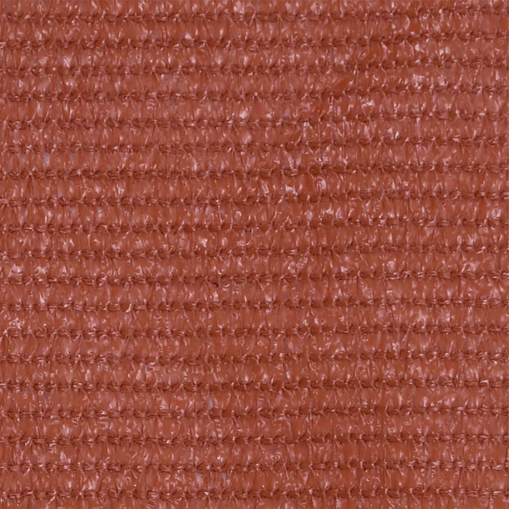 vidaXL Parawan balkonowy, terakotowy, 75x500 cm, HDPE