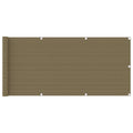 vidaXL Parawan balkonowy, kolor taupe, 75x400 cm, HDPE