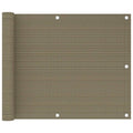vidaXL Parawan balkonowy, kolor taupe, 75x500 cm, HDPE