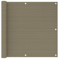 vidaXL Parawan balkonowy, kolor taupe, 90x300 cm, HDPE