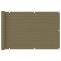 vidaXL Parawan balkonowy, kolor taupe, 90x400 cm, HDPE