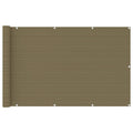 vidaXL Parawan balkonowy, kolor taupe, 120x400 cm, HDPE
