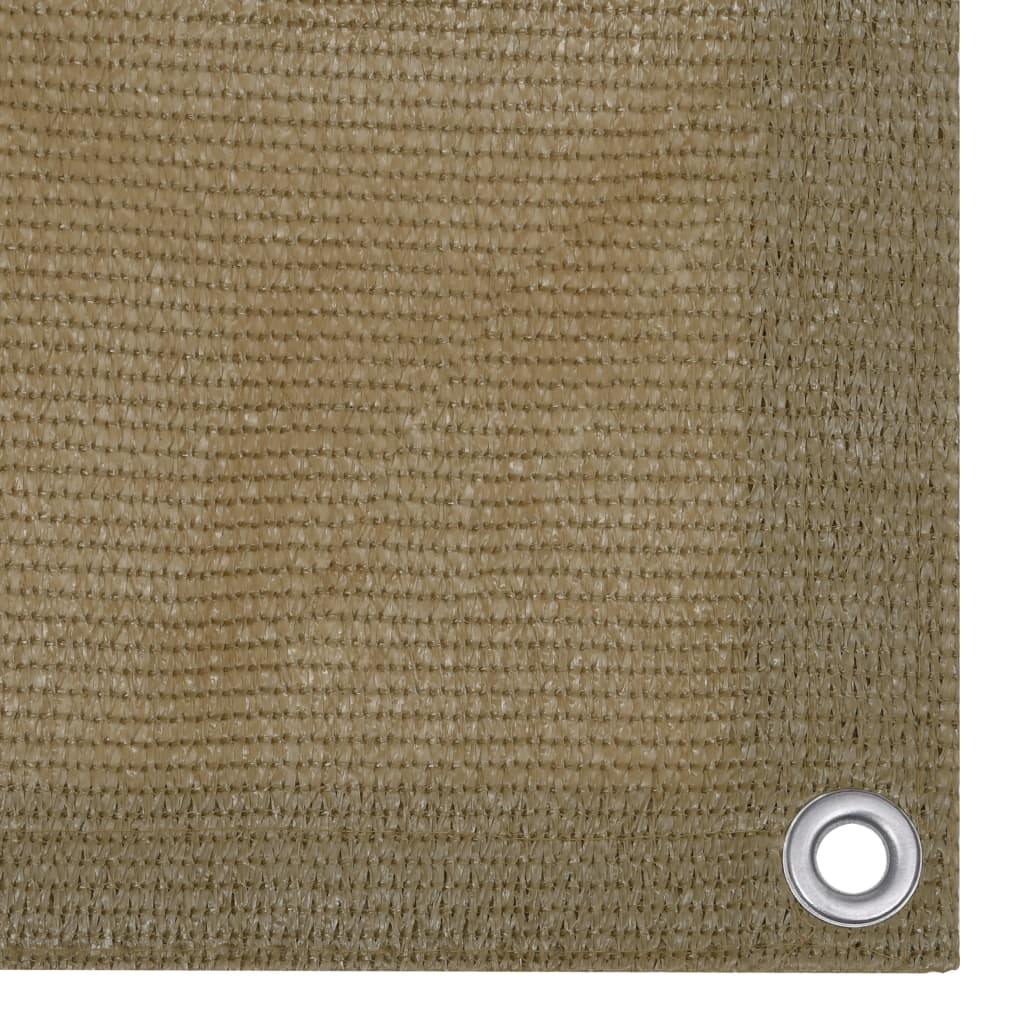 vidaXL Parawan balkonowy, kolor taupe, 120x400 cm, HDPE