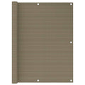 vidaXL Parawan balkonowy, kolor taupe, 120x500 cm, HDPE