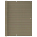 vidaXL Parawan balkonowy, kolor taupe, 120x600 cm, HDPE