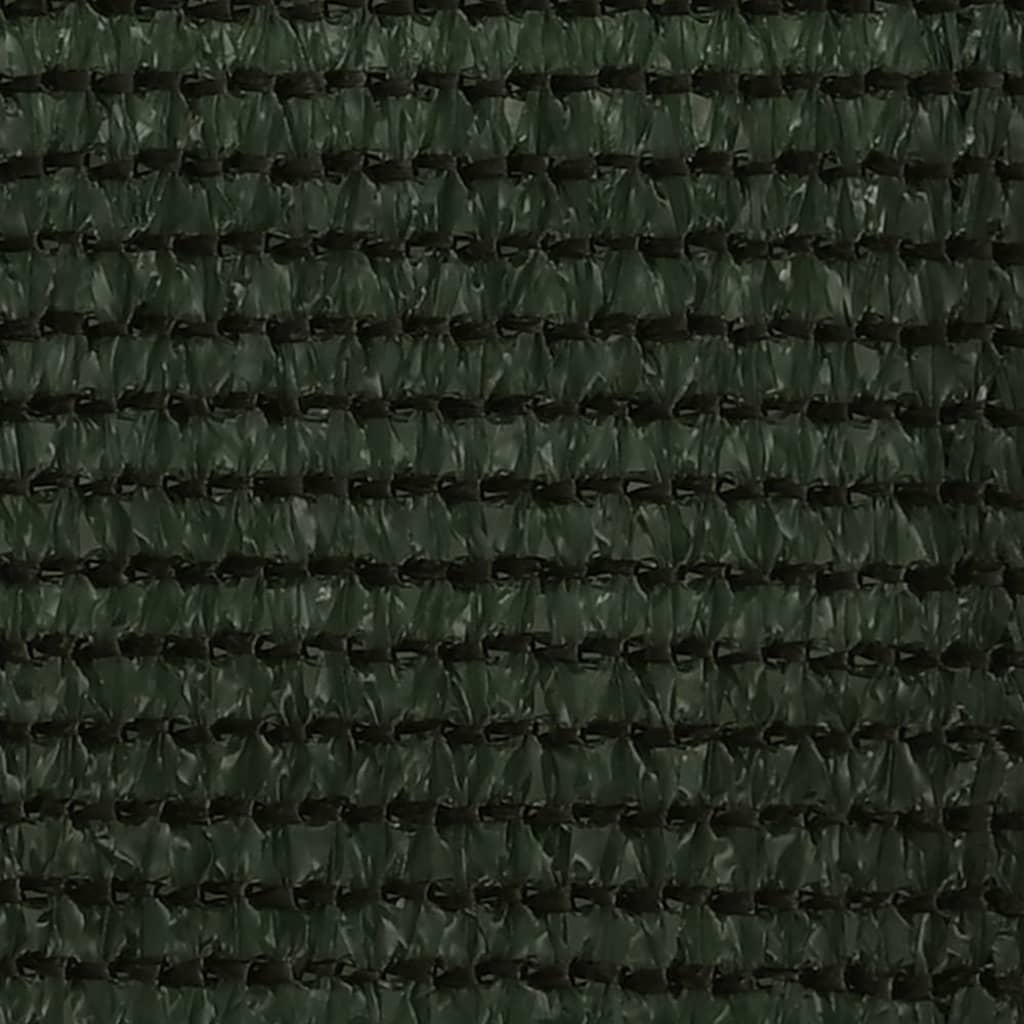 vidaXL Parawan balkonowy, ciemnozielony, 75x500 cm, HDPE