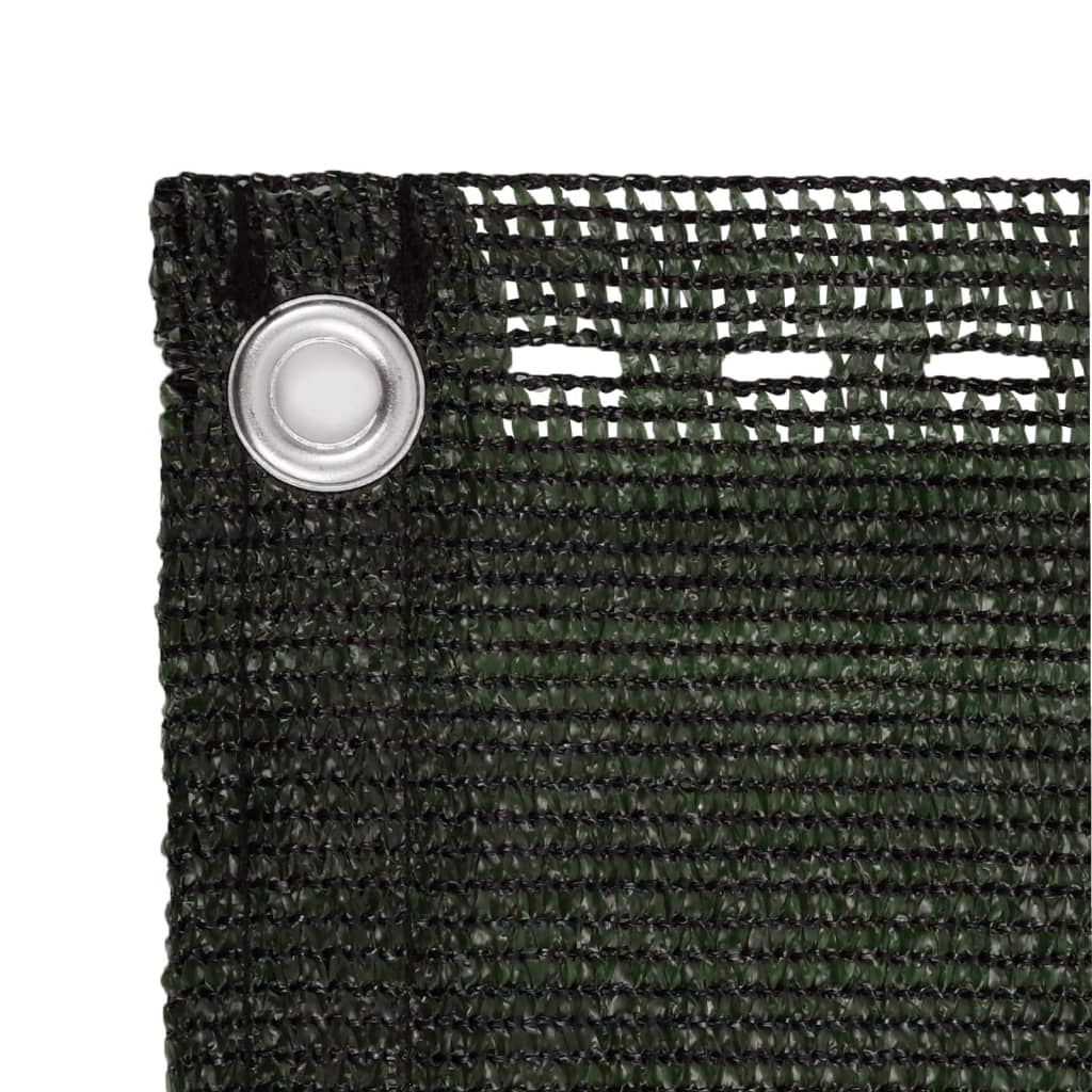 vidaXL Parawan balkonowy, ciemnozielony, 90x300 cm, HDPE