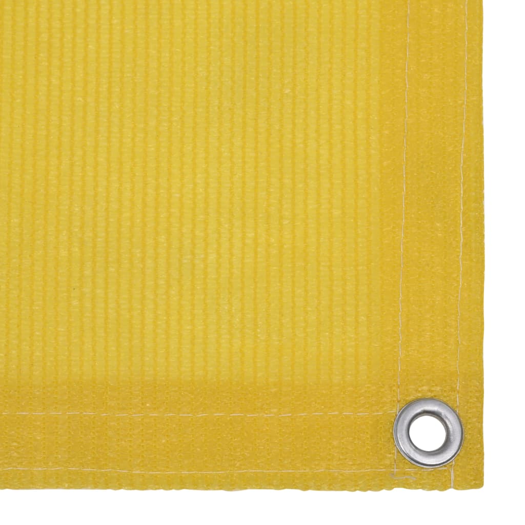 vidaXL Parawan balkonowy, żółty, 75x500 cm, HDPE