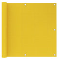 vidaXL Parawan balkonowy, żółty, 90x300 cm, HDPE