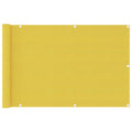 vidaXL Parawan balkonowy, żółty, 90x400 cm, HDPE