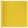 vidaXL Parawan balkonowy, żółty, 90x600 cm, HDPE