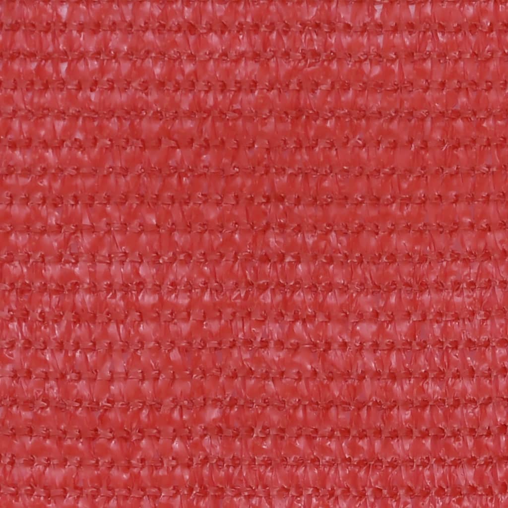 vidaXL Parawan balkonowy, czerwony, 75x500 cm, HDPE