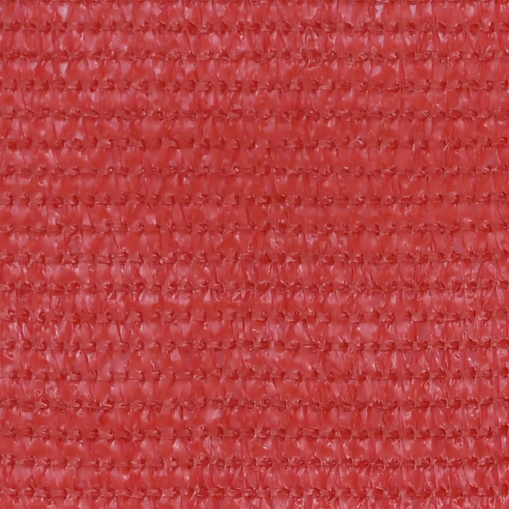vidaXL Parawan balkonowy, czerwony, 120x500 cm, HDPE