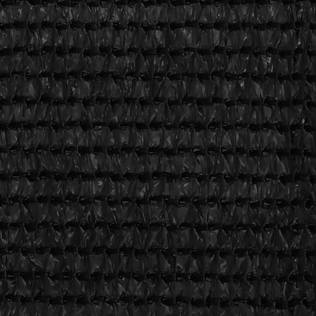 vidaXL Parawan balkonowy, czarny, 90x500 cm, HDPE