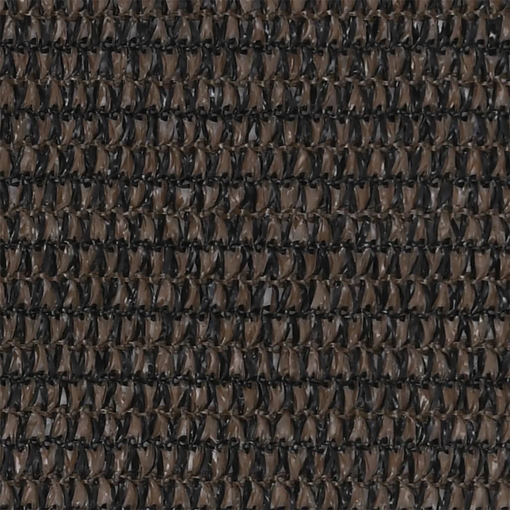 vidaXL Parawan balkonowy, brązowy, 75x500 cm, HDPE