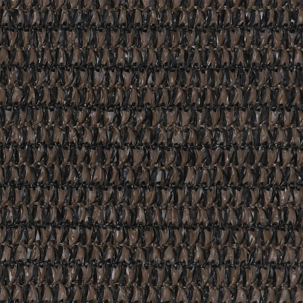 vidaXL Parawan balkonowy, brązowy, 90x400 cm, HDPE