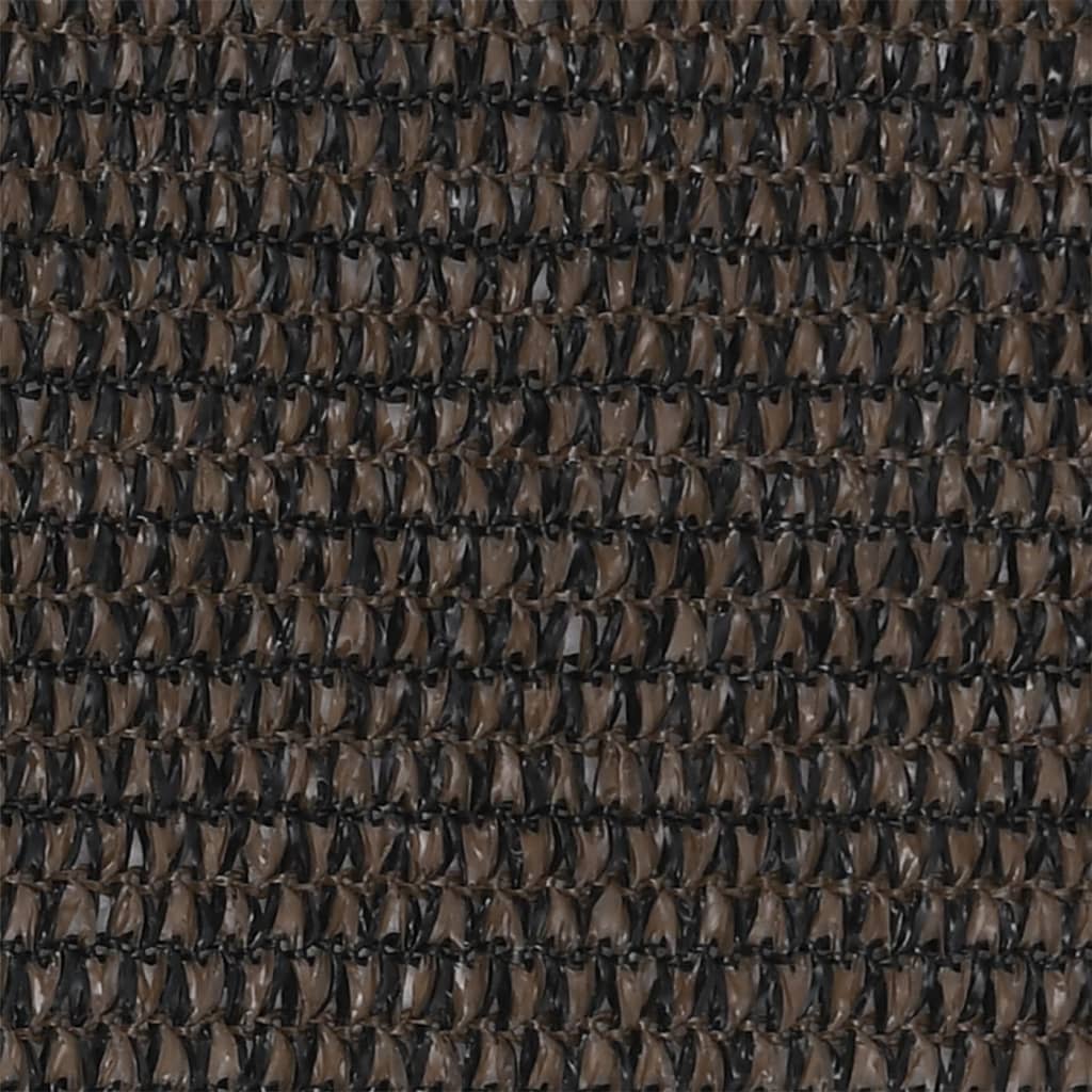 vidaXL Parawan balkonowy, brązowy, 120x600 cm, HDPE
