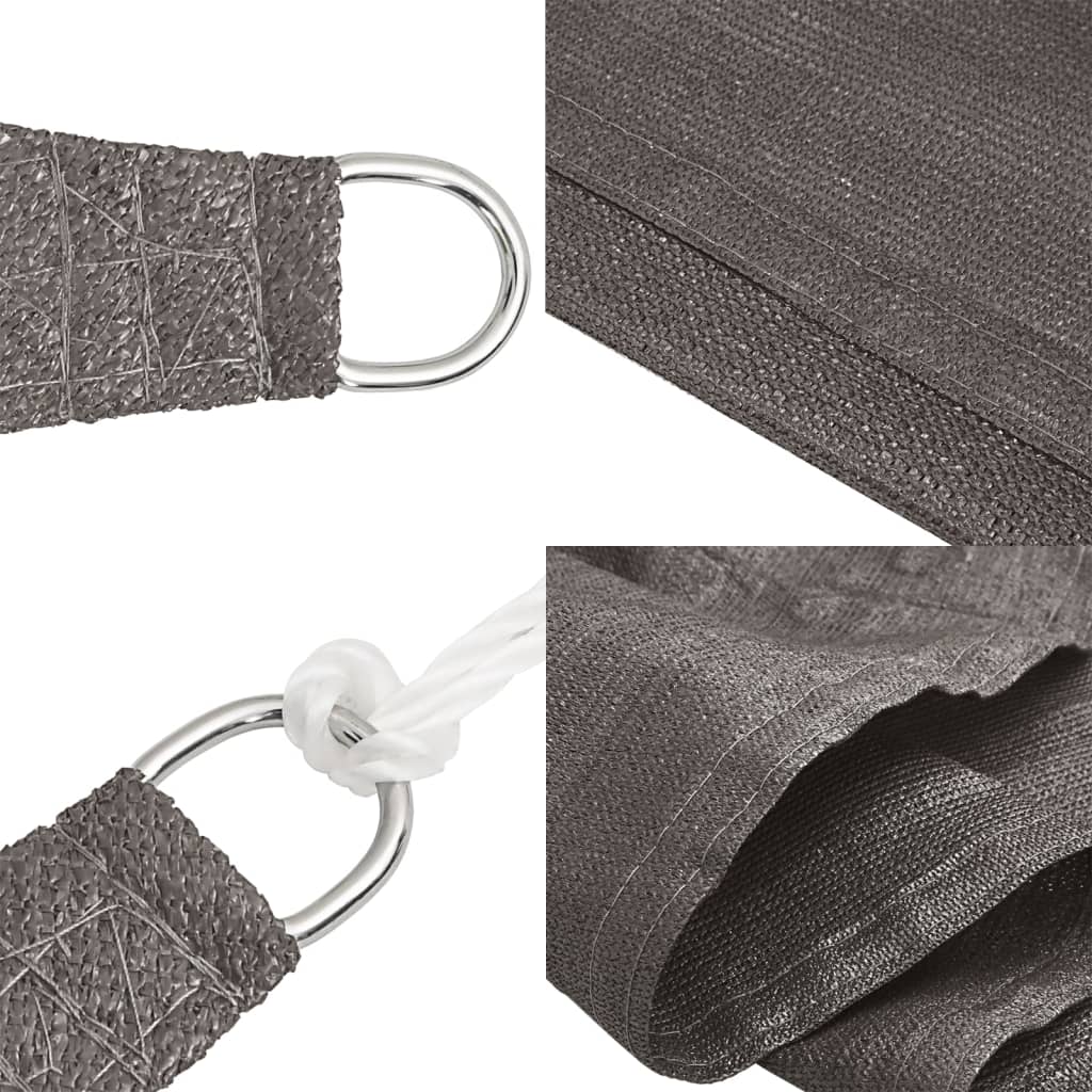 vidaXL Żagiel przeciwsloneczny, 160 g/m², antracytowy, 2,5x5 m, HDPE