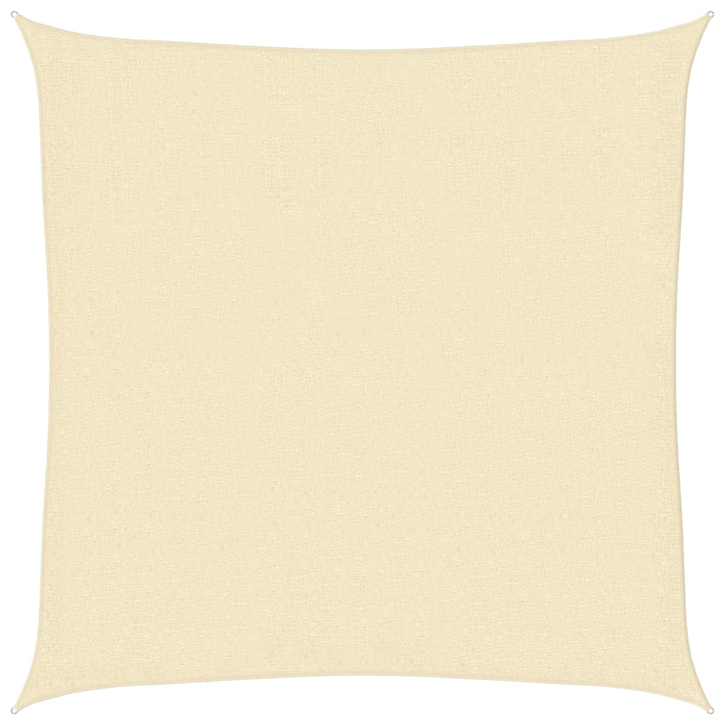 vidaXL Żagiel przeciwsłoneczny, 160 g/m², kremowy, 3x3 m, HDPE