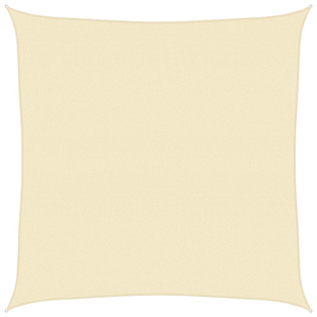 vidaXL Żagiel przeciwsłoneczny, 160 g/m², kremowy, 4x4 m, HDPE