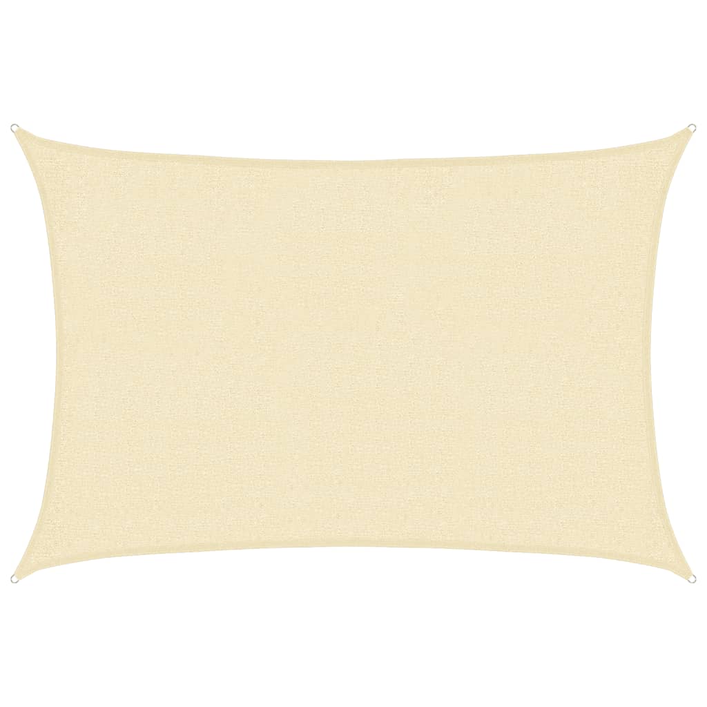 vidaXL Żagiel przeciwsłoneczny, 160 g/m², kremowy, 2x3 m, HDPE