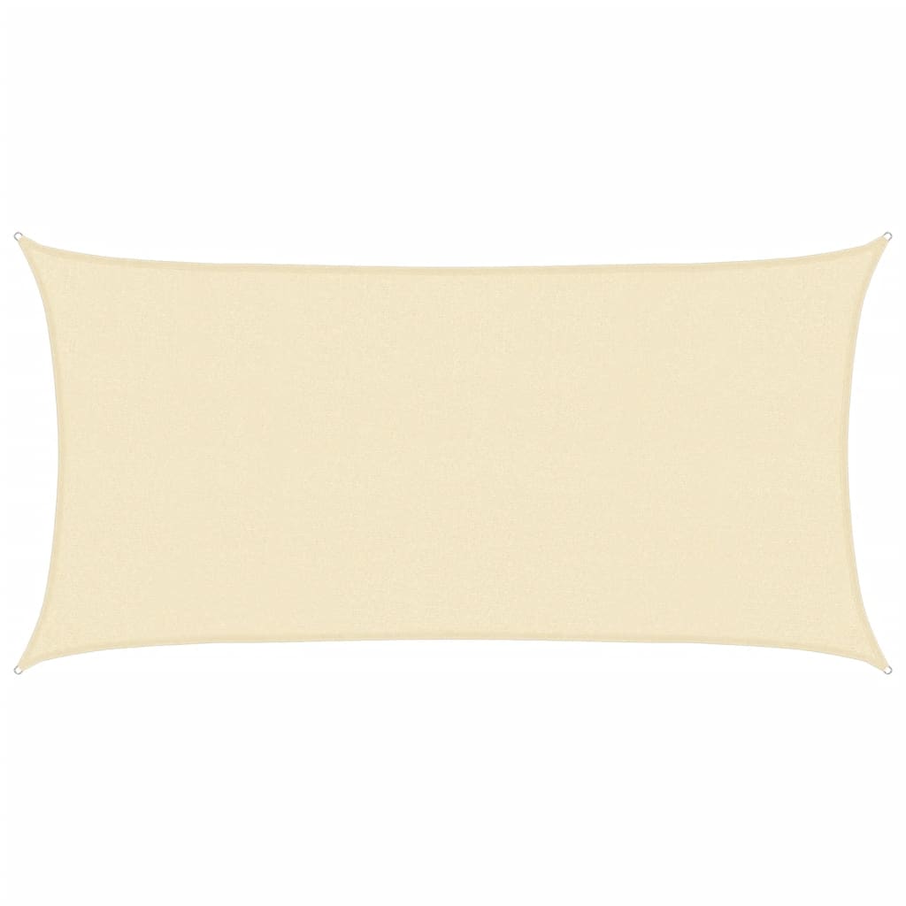vidaXL Żagiel przeciwsłoneczny, 160 g/m², kremowy, 2x3,5 m, HDPE