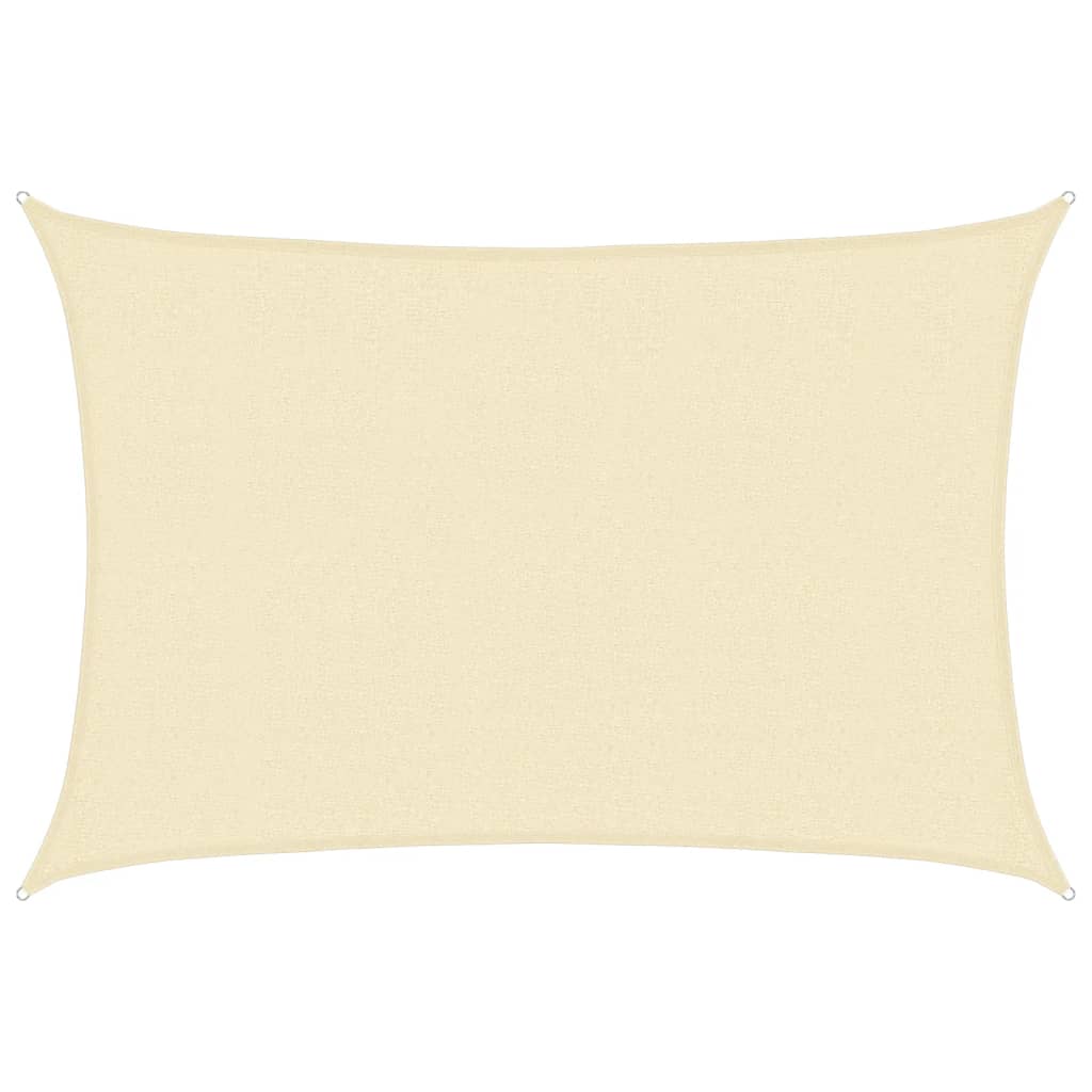 vidaXL Żagiel przeciwsłoneczny, 160 g/m², kremowy, 2,5x4 m, HDPE