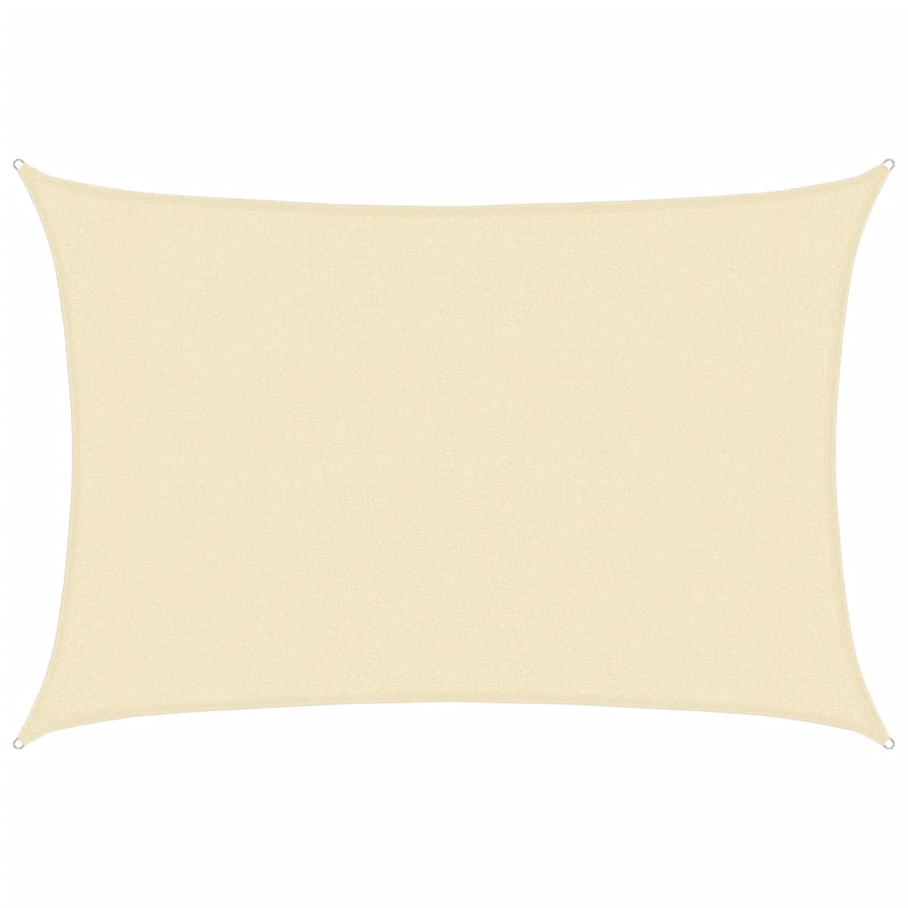 vidaXL Żagiel przeciwsłoneczny, 160 g/m², kremowy, 3x4 m, HDPE