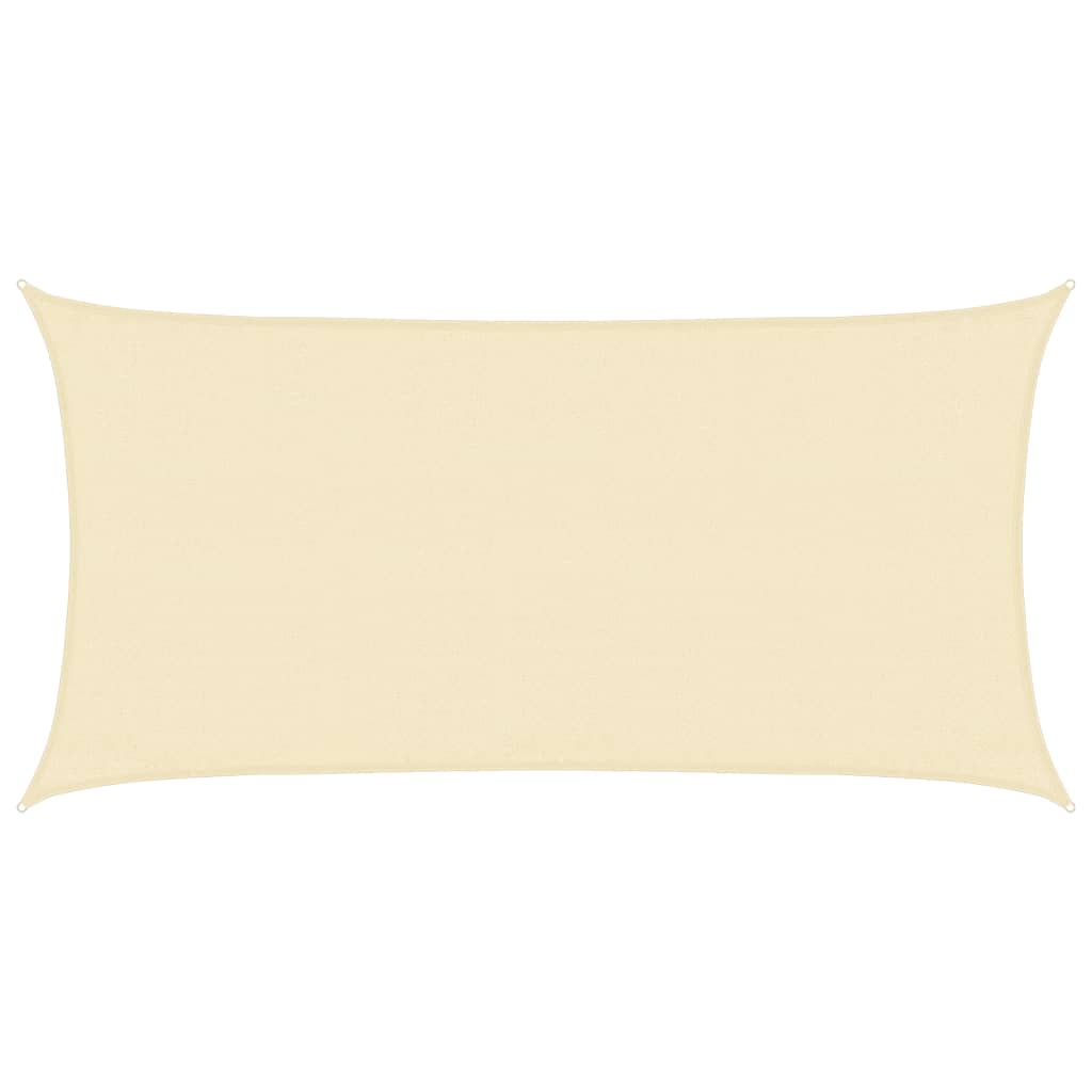 vidaXL Żagiel przeciwsłoneczny, 160 g/m², kremowy, 3x6 m, HDPE
