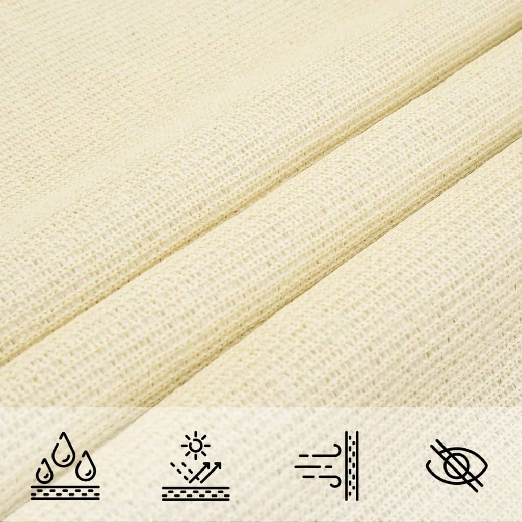 vidaXL Żagiel przeciwsłoneczny, 160 g/m², kremowy, 4x7 m, HDPE