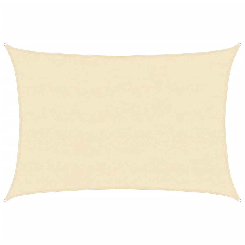 vidaXL Żagiel przeciwsłoneczny, 160 g/m², kremowy, 5x6 m, HDPE