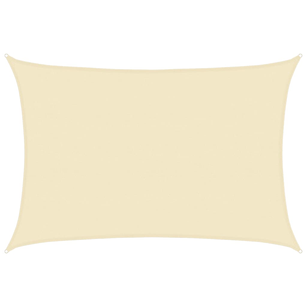 vidaXL Żagiel przeciwsłoneczny, 160 g/m², kremowy, 5x7 m, HDPE