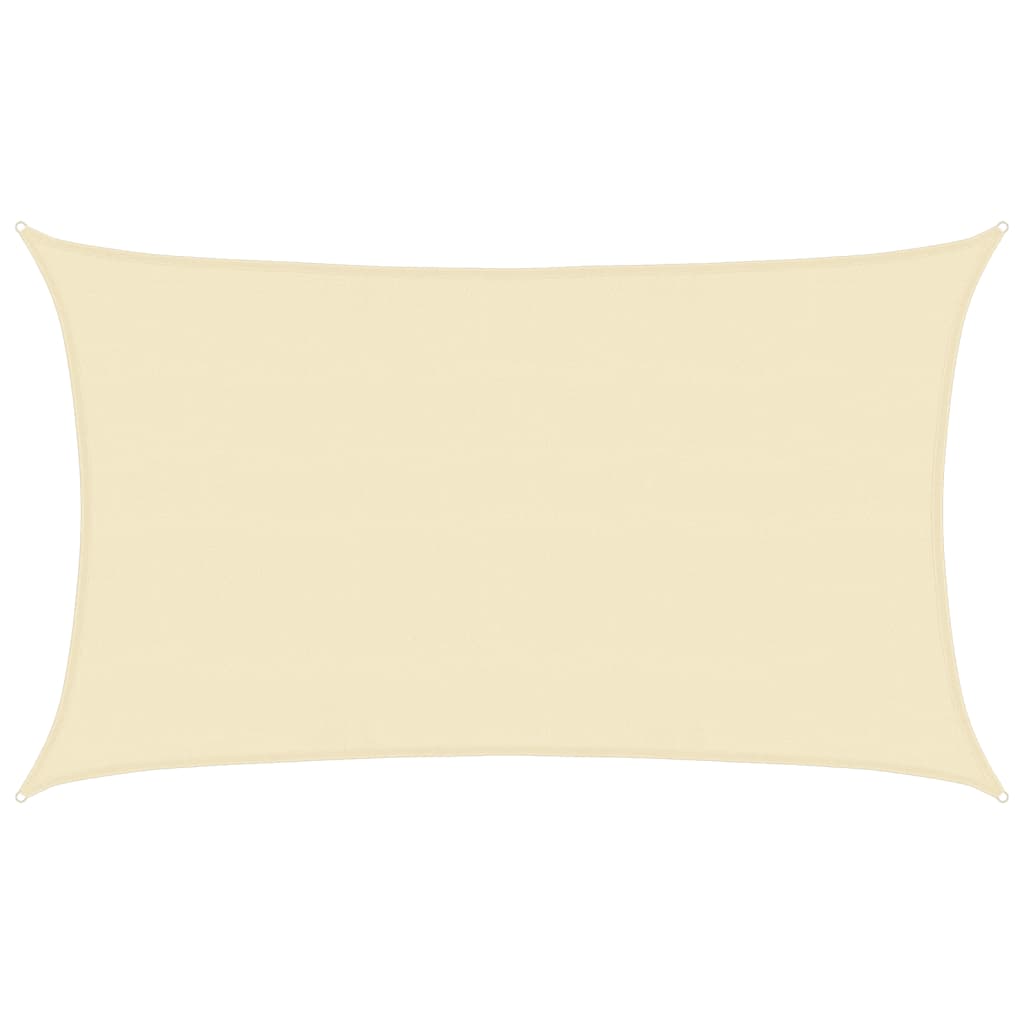 vidaXL Żagiel przeciwsłoneczny, 160 g/m², kremowy, 5x8 m, HDPE