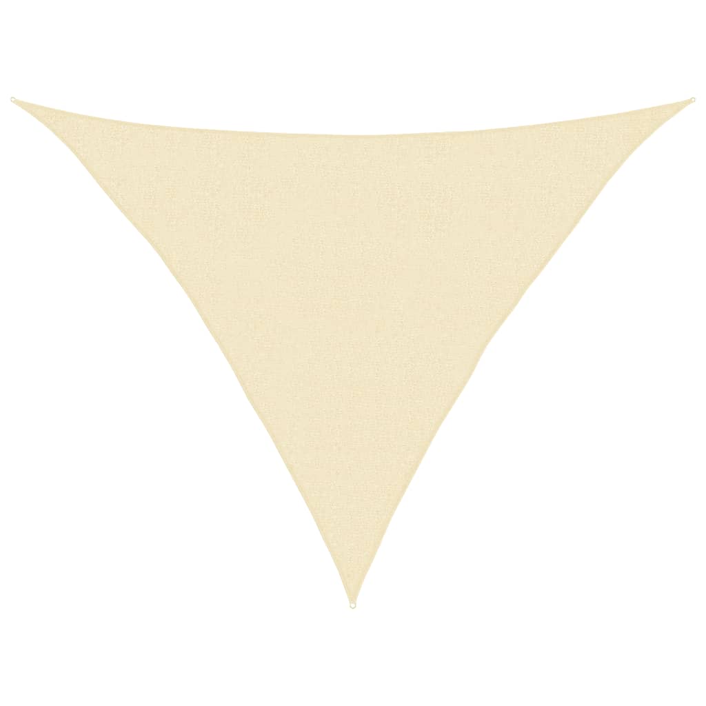 vidaXL Żagiel przeciwsłoneczny, 160 g/m², kremowy, 2,5x2,5x3,5m, HDPE