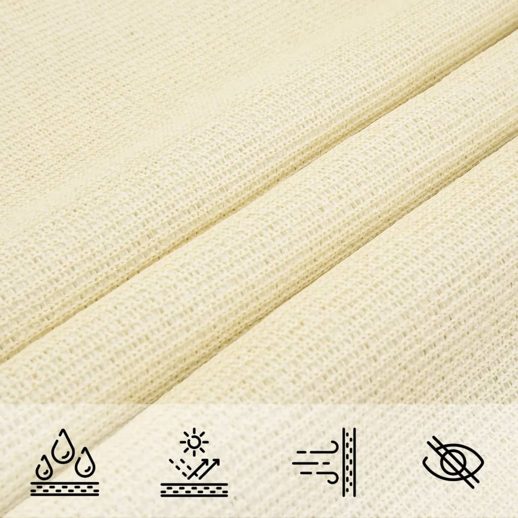 vidaXL Żagiel przeciwsłoneczny, 160 g/m², kremowy, 3x3x4,2 m, HDPE