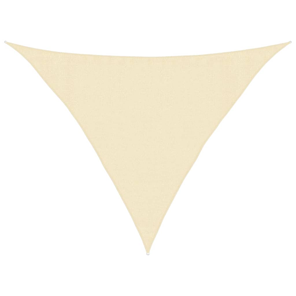 vidaXL Żagiel przeciwsłoneczny, 160 g/m², kremowy, 3,5x3,5x4,9 m, HDPE