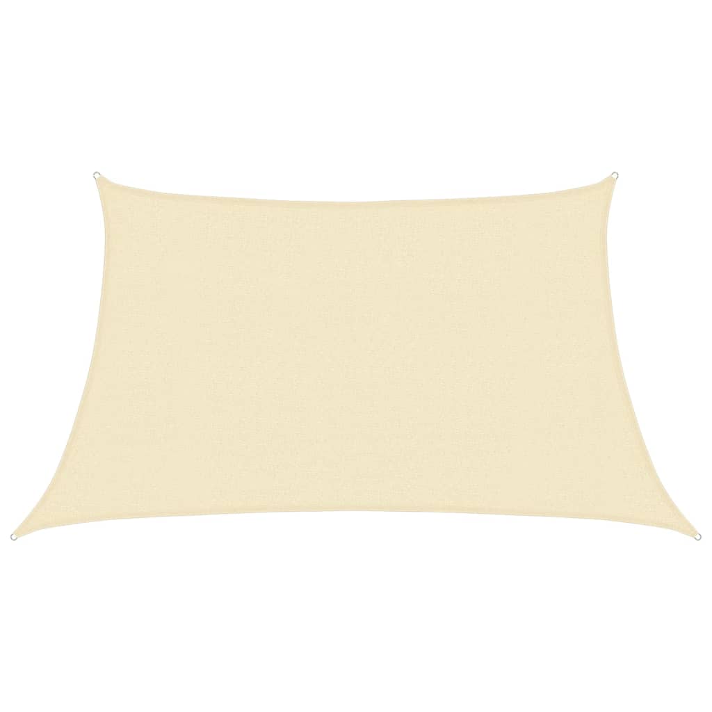 vidaXL Żagiel przeciwsłoneczny, 160 g/m², kremowy, 3/4x2 m, HDPE