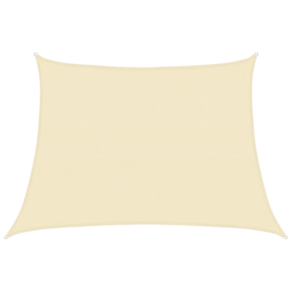 vidaXL Żagiel przeciwsłoneczny, 160 g/m², kremowy, 4/5x3 m, HDPE