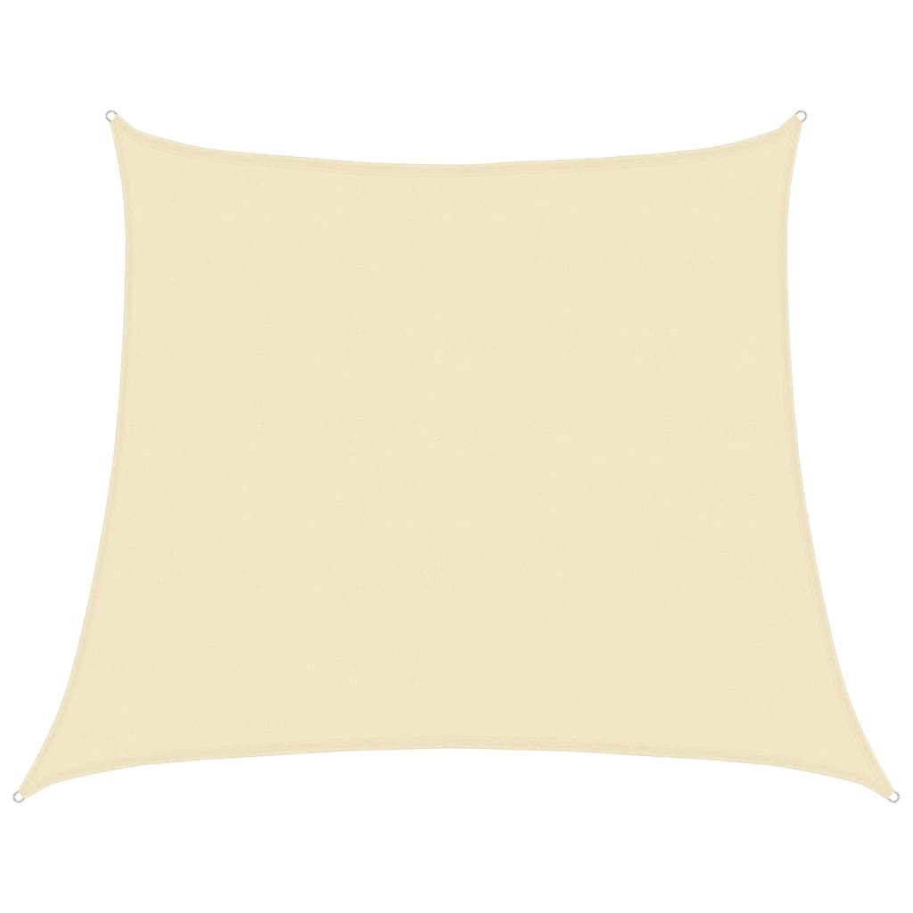 vidaXL Żagiel przeciwsłoneczny, 160 g/m², kremowy, 4/5x4 m, HDPE