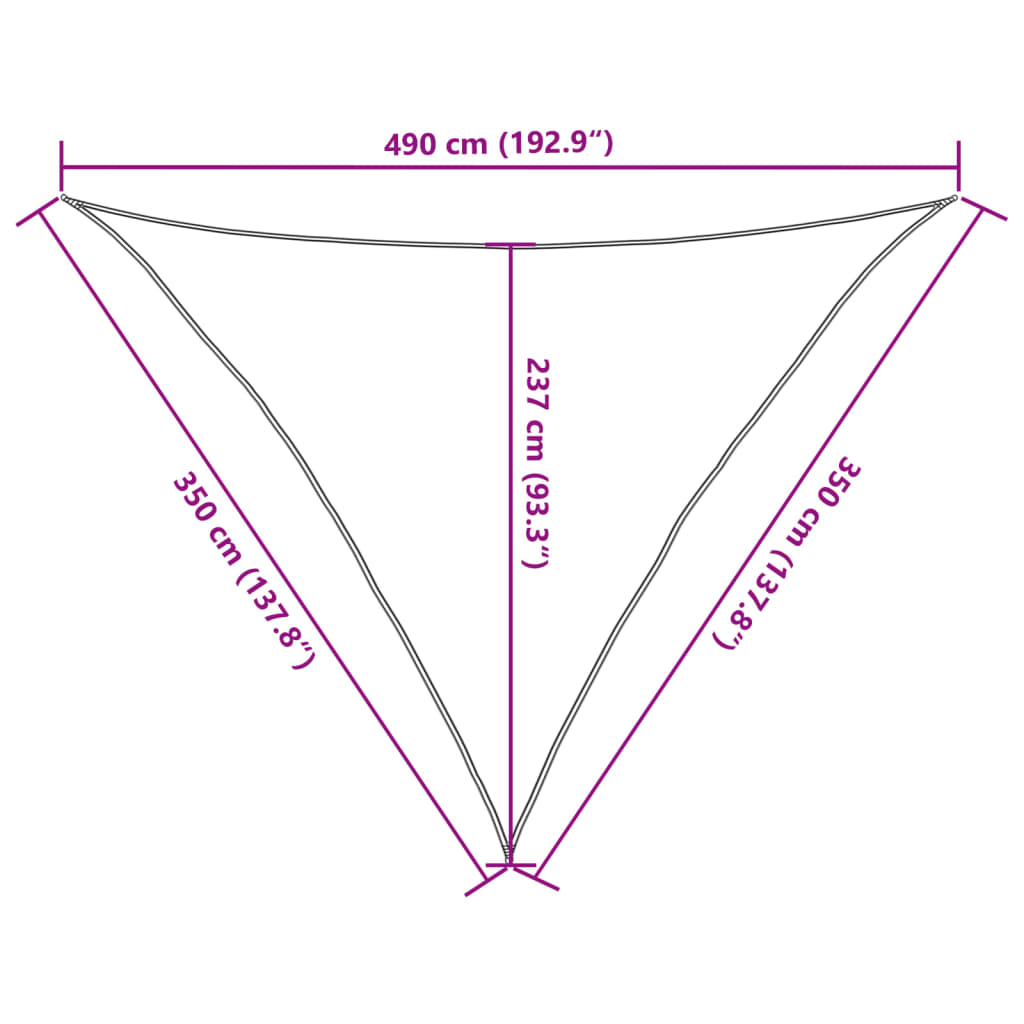 vidaXL Żagiel przeciwsłoneczny, 160 g/m², biały, 3,5x3,5x4,9 m, HDPE
