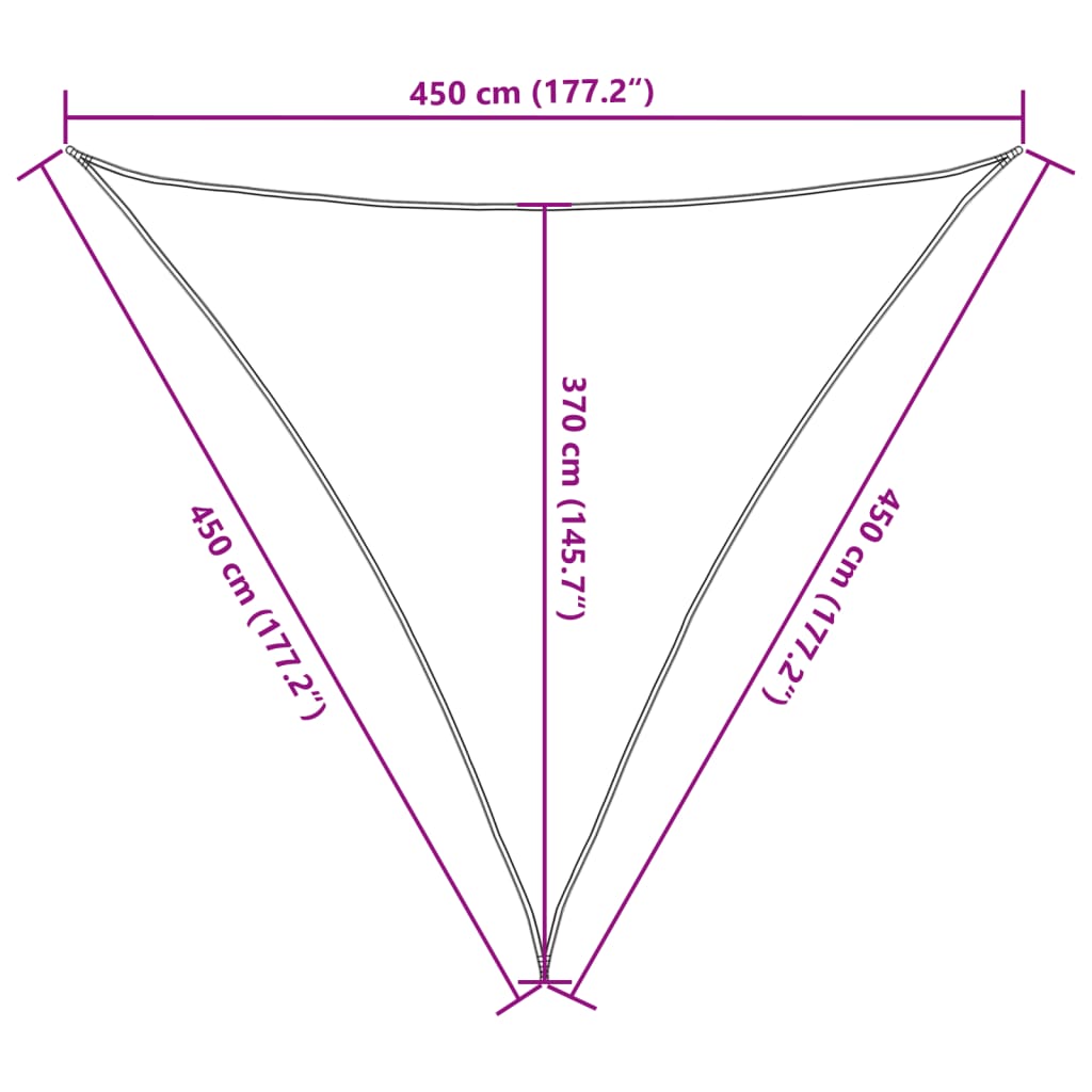vidaXL Żagiel przeciwsłoneczny, 160 g/m², biały, 4,5x4,5x4,5m, HDPE