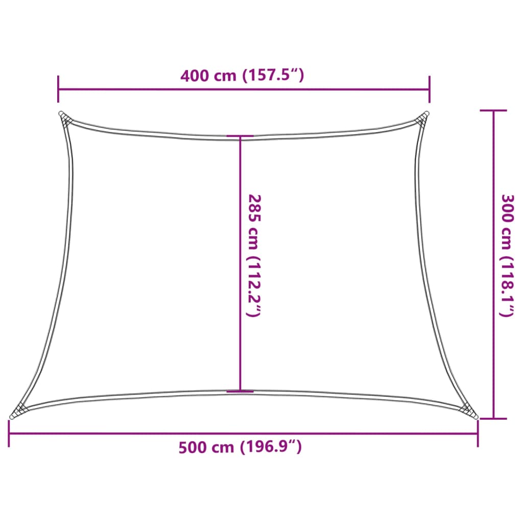 vidaXL Żagiel przeciwsłoneczny, 160 g/m², biały, 4/5x3 m, HDPE