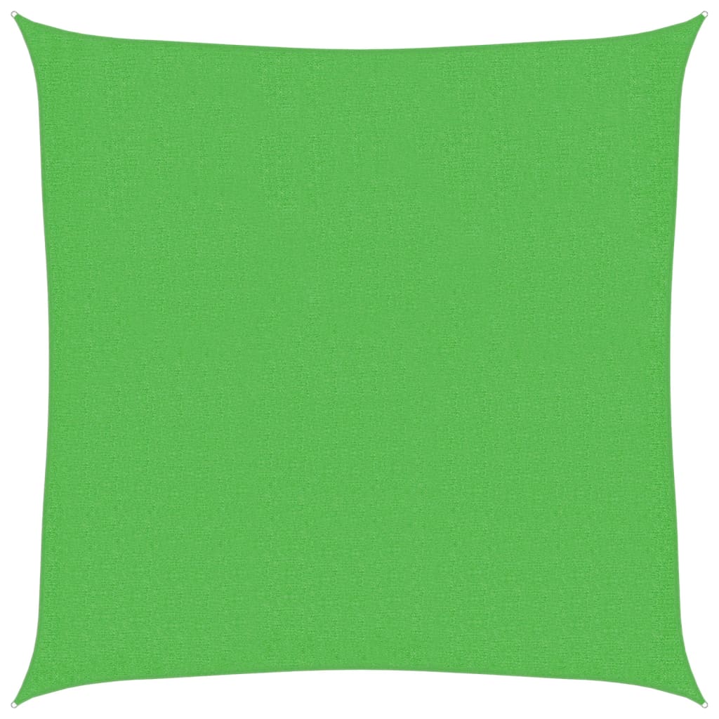 vidaXL Żagiel przeciwsłoneczny, 160 g/m², jasnozielony, 2x2 m, HDPE