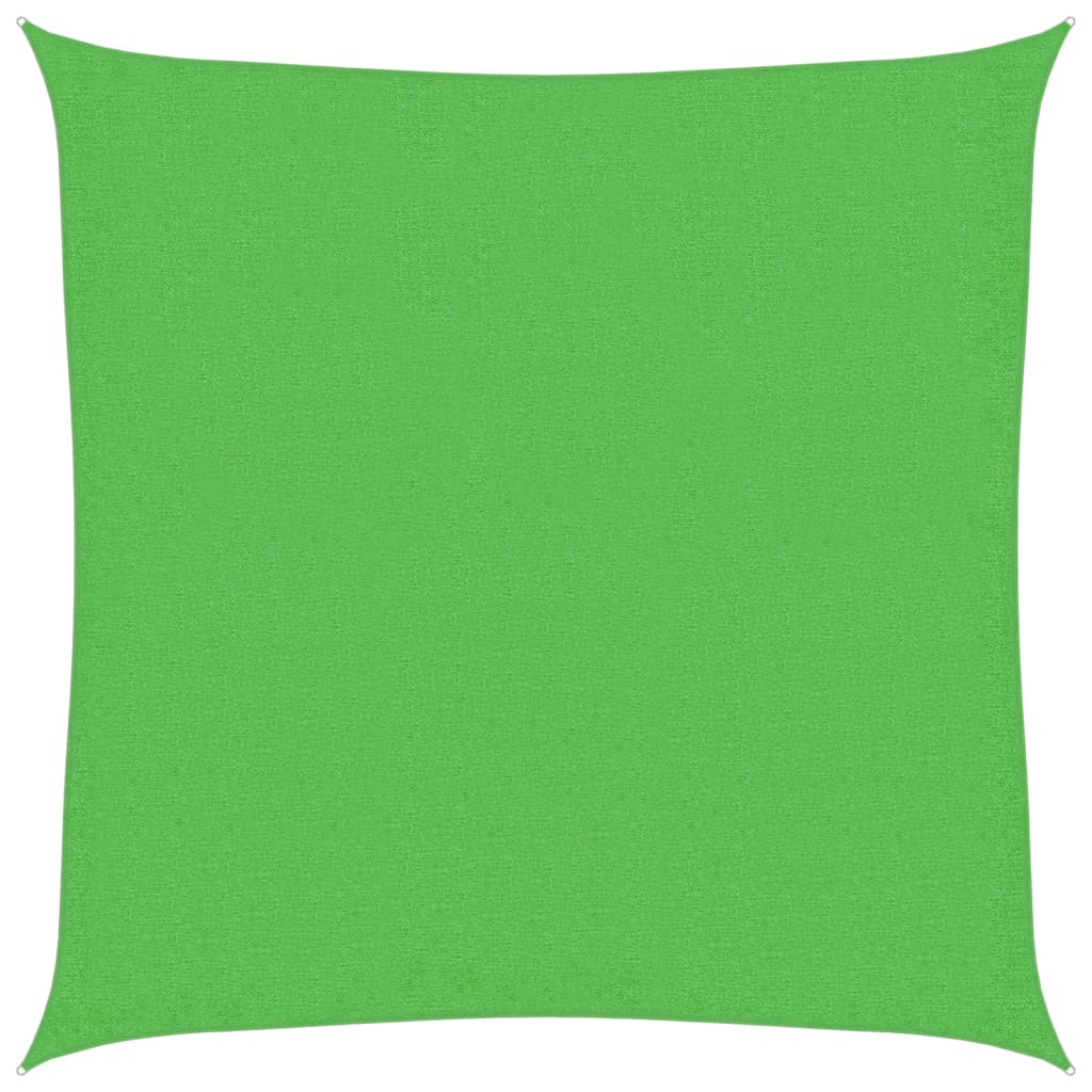 vidaXL Żagiel przeciwsłoneczny, 160 g/m², jasnozielony, 3,6x3,6m, HDPE