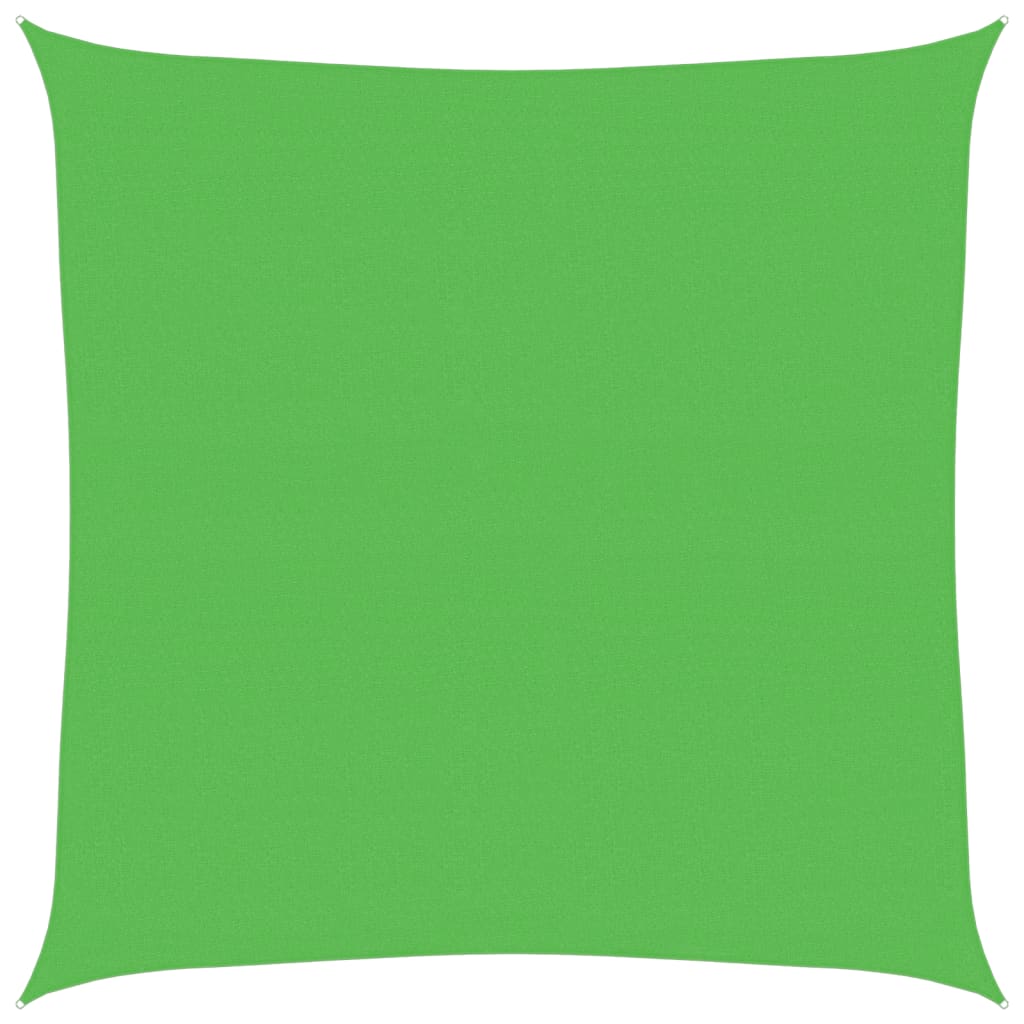 vidaXL Żagiel przeciwsłoneczny, 160 g/m², jasnozielony, 7x7 m, HDPE