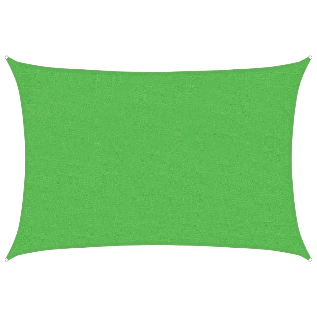 vidaXL Żagiel przeciwsłoneczny, 160 g/m², jasnozielony, 2x3 m, HDPE